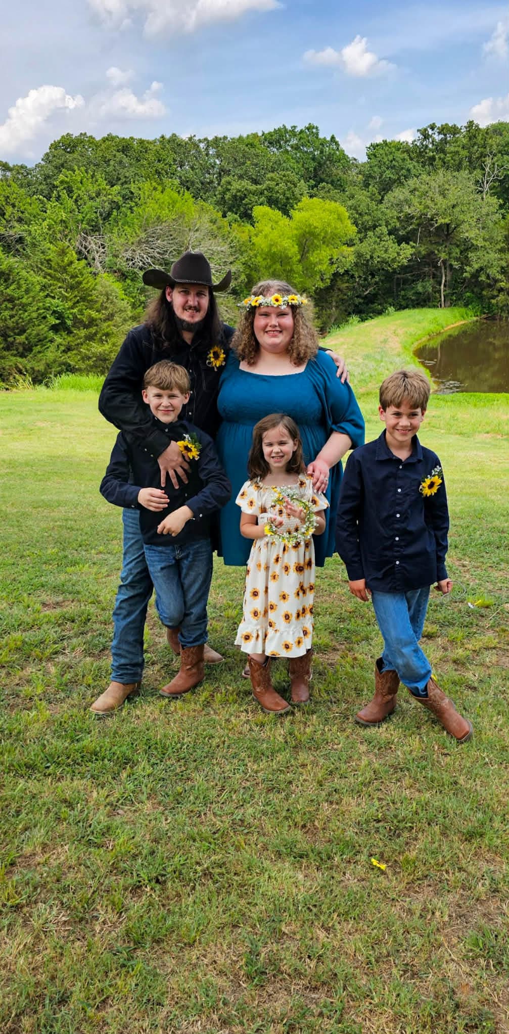 Tracy Oppermann, his wife, and their children